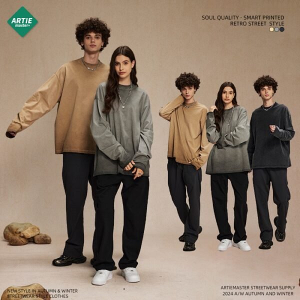 Unisex Vintage Wash Long Sleeve T-Shirt – 2166