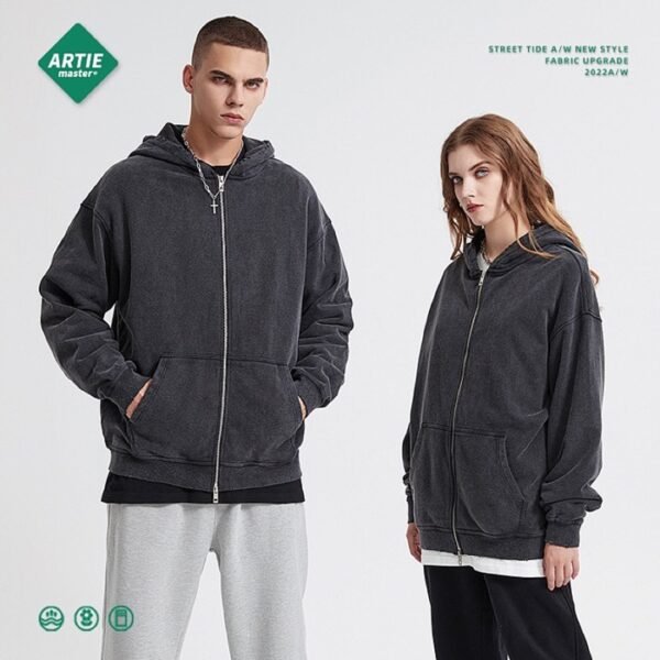 2671 Unisex Heavyweight Vintage Wash Zip-Up Hoodie – 2671