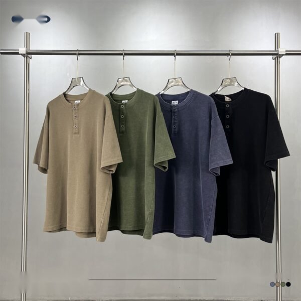 Unisex Vintage Wash Waffle-Knit T-Shirt – 3016