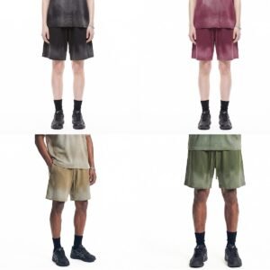 5011-clean.jpg Unisex Vintage Wash Waffle-Knit Casual Shorts – 5011