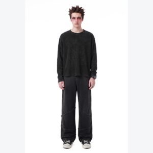 6020-clean.jpg Unisex Boxy Oversized Vintage Wash Waffle-Knit Long Sleeve T-Shirt – 6020