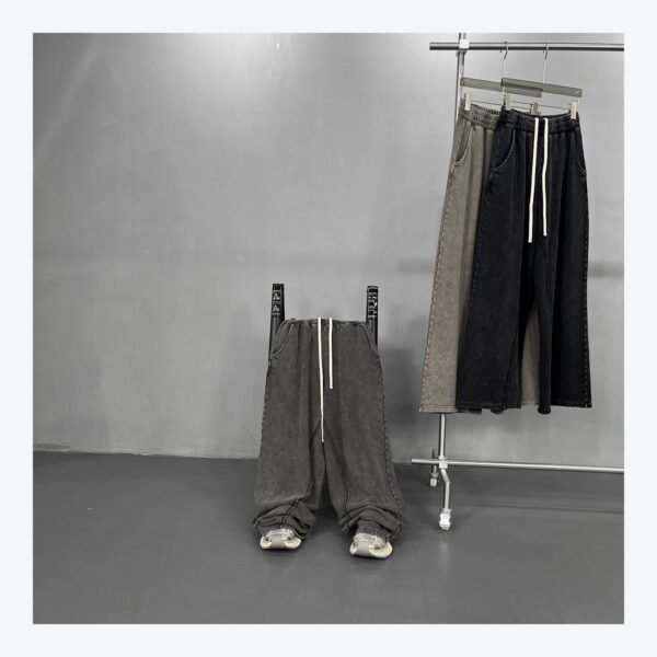 Unisex Vintage Wash Wide-Leg Pants – 7227