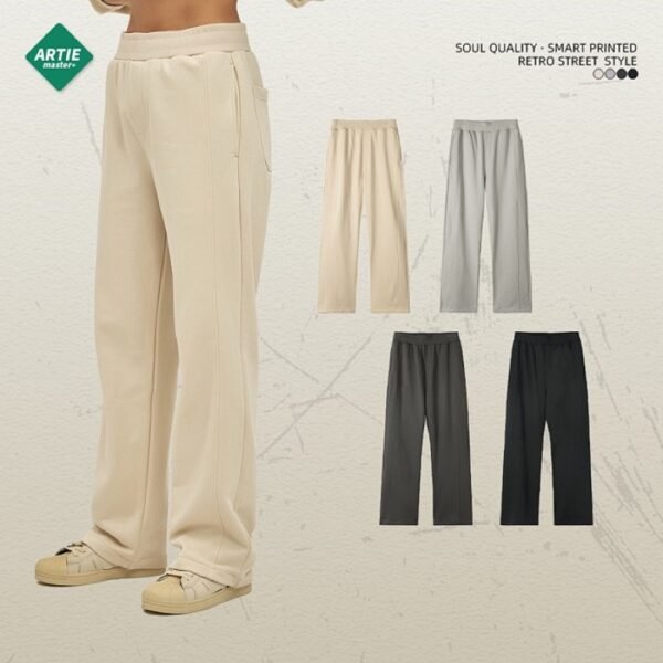 Unisex Oversized Heavyweight Wide-Leg Pants 7793 | Custom apparel reference by Yinuo Apparel