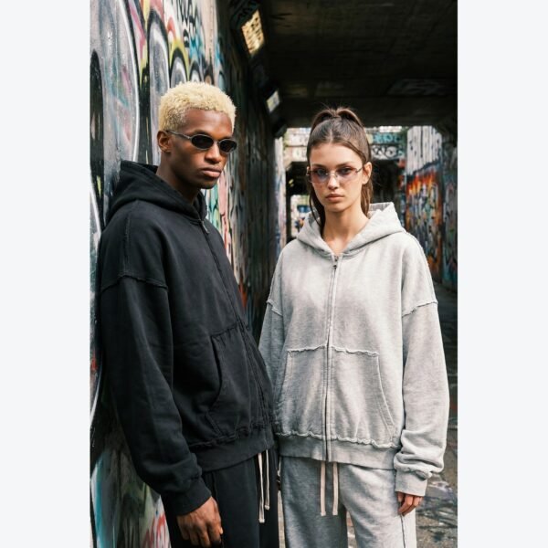 Unisex Zip-Up Hoodie – 8027