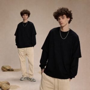 Unisex Graphic Long Sleeve T-Shirt 8859 | Custom apparel reference by Yinuo Apparel