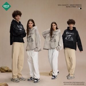 Unisex Vintage Wash Graphic Pullover Hoodie – 8860