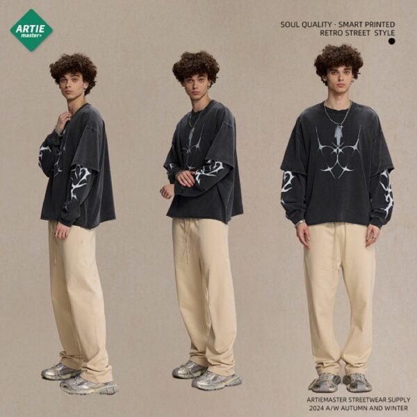 8863 Unisex Vintage Wash Graphic Long Sleeve T-Shirt – 8863