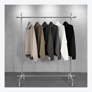 Unisex Heavyweight Mock-Neck Long Sleeve Top – C07