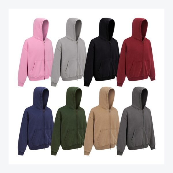 F10-deep-clean.jpg Unisex Boxy Vintage Wash Zip-Up Jacket – F10
