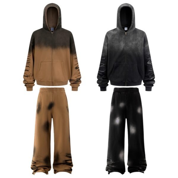 F70-clean.jpg Unisex Heavyweight Vintage Wash Zip-Detail Wide-Leg Pants – F70
