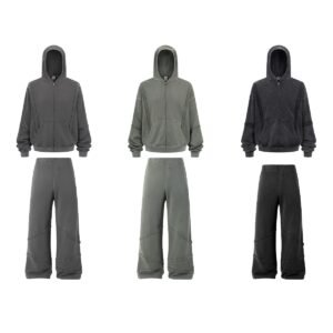 F80-clean.jpg Unisex Heavyweight Vintage Wash Zip-Detail Wide-Leg Pants – F80