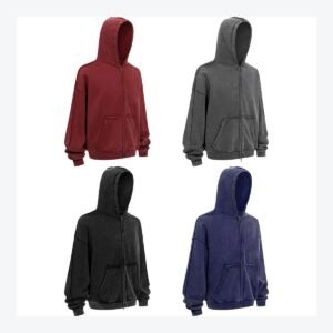 F84-deep-clean.jpg Unisex Vintage Wash Zip-Up Jacket – F84