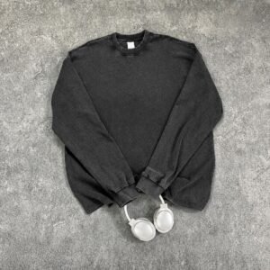Unisex Vintage Wash Ribbed Graphic Long Sleeve T-Shirt – Y25
