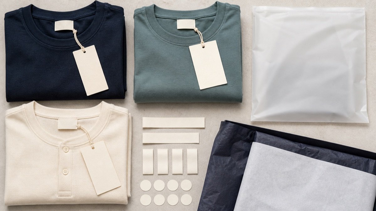 Custom garment hang tags, care labels and retail-ready packaging