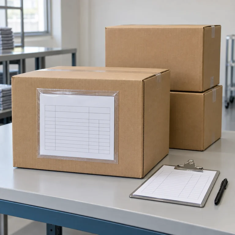 Apparel shipping cartons with a controlled packing-list document